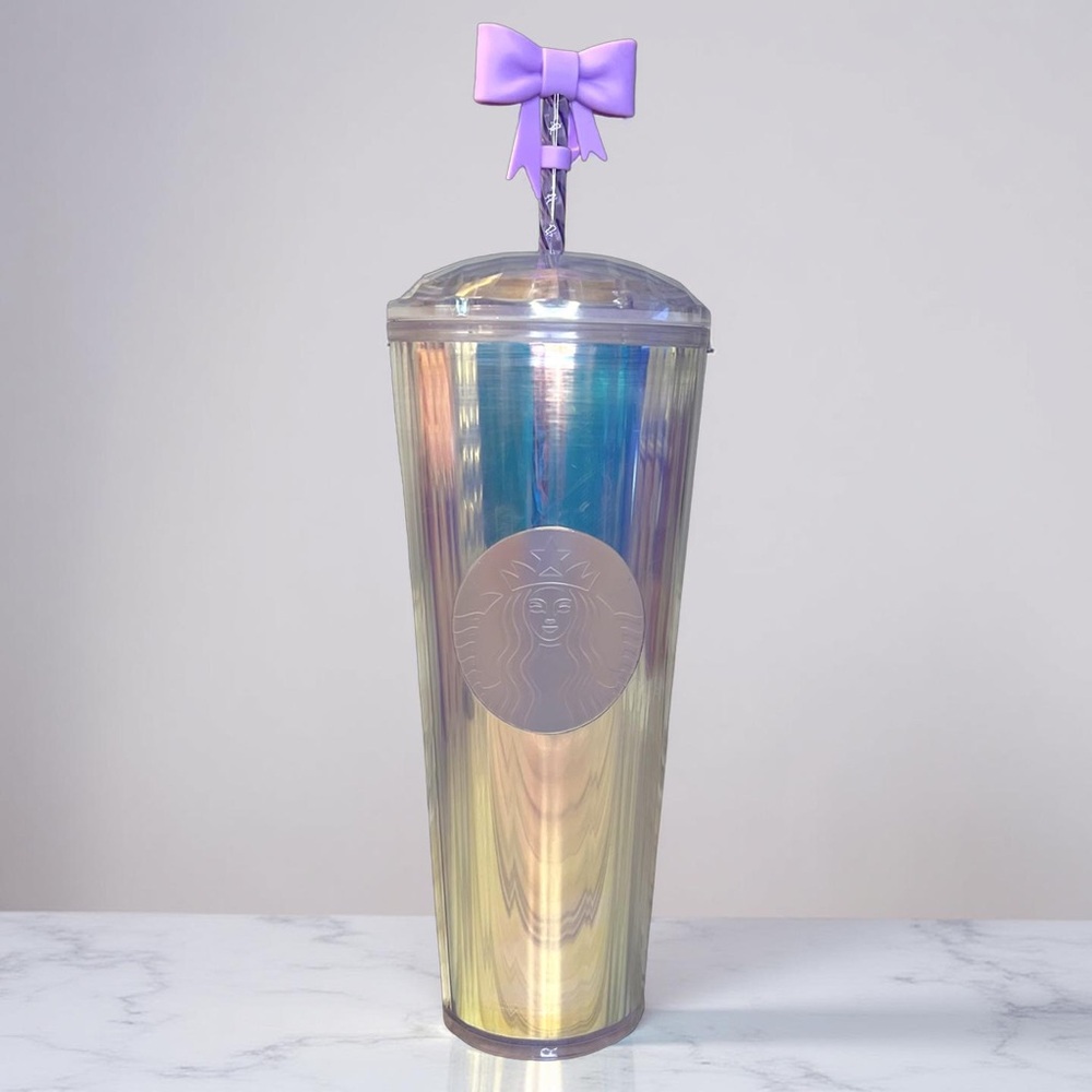 Starbucks Iridescent Tumbler with Lavender Bow - Picture 11 of 16